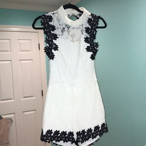 Hommage Black and white romper